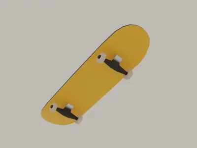 Skatepark set of stairs with railing Low-poly 3D model