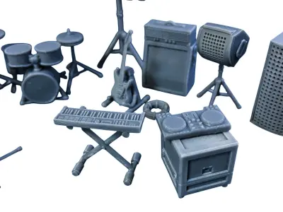 Music Stage 3D print model