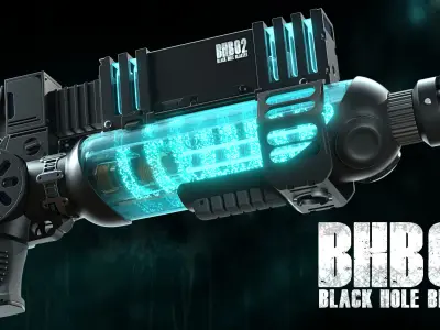 Black Hole Blaster - SciFi Weapon 3D model