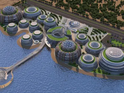 0178 - Business Park Architecture 3D Project - 2D Drawings 3D model