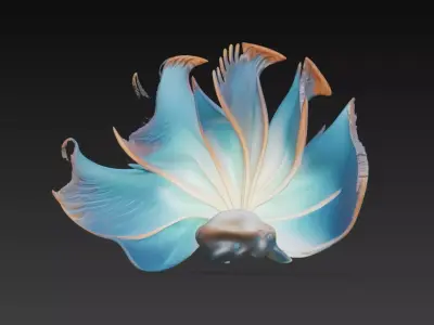 Magic flower - Botanical Designs Magical plants rose Stylized  3D print model