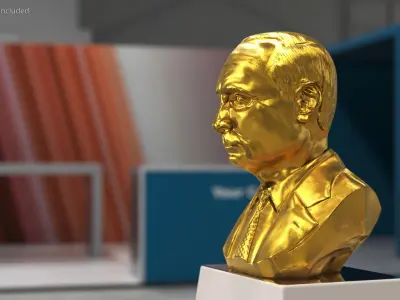  Historical Figures Gold Busts Collection 