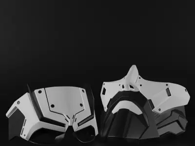 Zeus Mask Cosplay STL 3d print file 3D print model