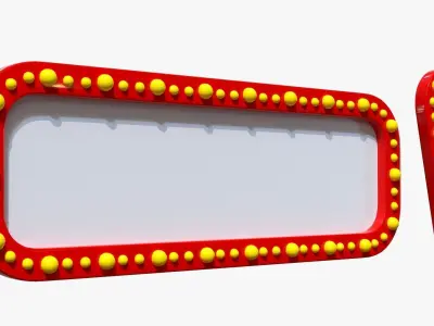 Retro light frame set 3D model