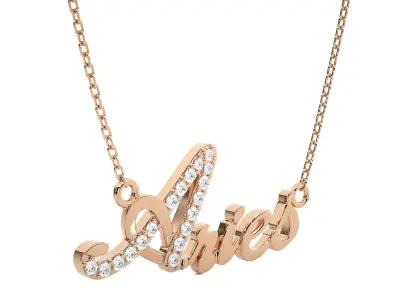 Aries Zodiac Pendant Necklace 3dm stl render detail 3D print model