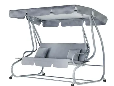 Garden swing 3D model 8