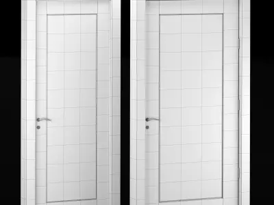 Interior-exterior Wooden Door 3D model shop