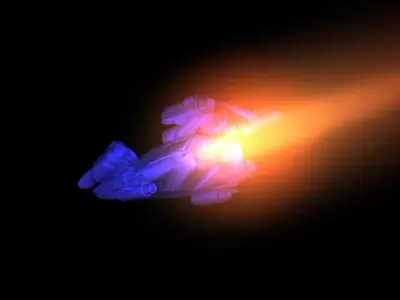 UFO 1 A orange fireball 3D model