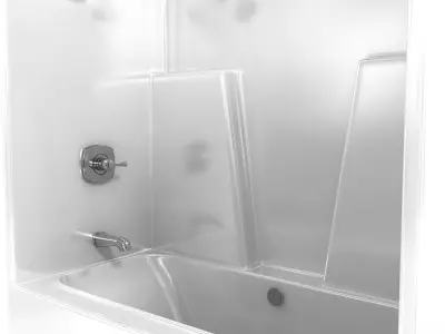 Maax BG6034C AcrylX Alcove Center Drain One-Piece Tub Shower 3D model