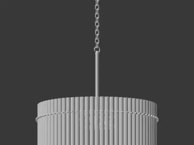 Casandra 4 light Brushed Brass Pendant Crystal Chandelier 3D model