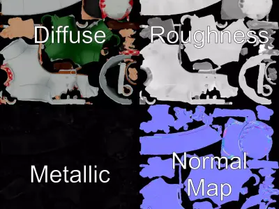 Charming Italian Chef model pack Low-poly 3D model