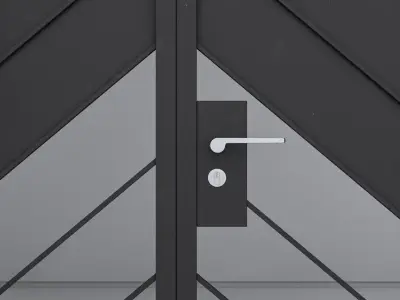 Aluminium door 25 3D model
