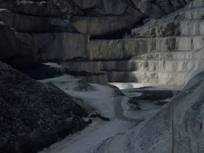 Open Pit Mine Landscape 3D model