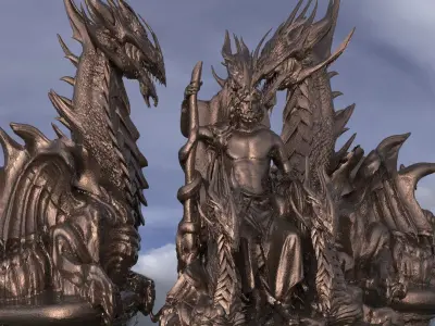 Zeus King of the Gods Throne 3  3D model