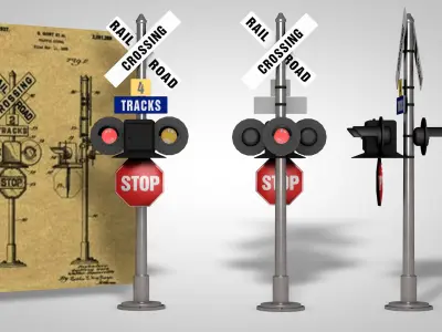 train signal 3D model