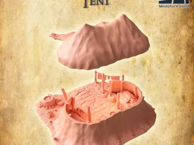 Healer Tent  Tabletop Terrain 28 MM 3D print model