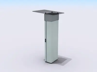 Multimedia Kiosk Low-poly 3D model