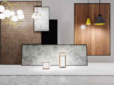 Lamp hanging light set 3D model