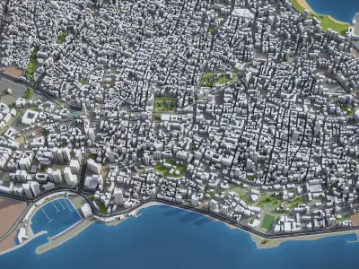 Beirut - City 3D Model Low-poly 3D model