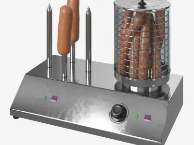 Equipment for Doner Cafe 3D model