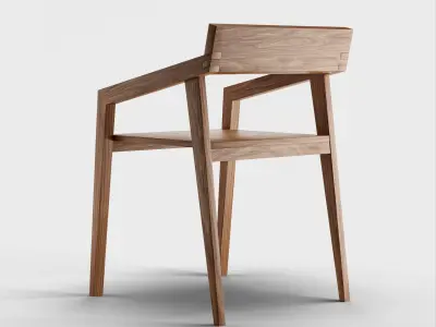 Wood Chair Low-poly 3D model purchase