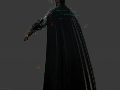 Batman 3D Model Arkham Knight Fully Rigged Cape Blender FBX OBJ Low-poly 3D model