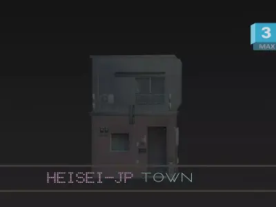 Japanese Street Old House 3D model