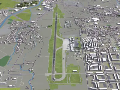Sarajevo - Airport - SJJ Low-poly 3D model