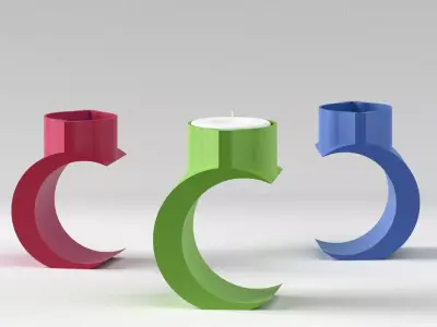 Moon Tealight Holder 3D print model