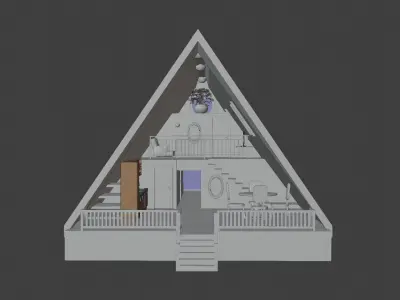 A-Frame house 3D model
