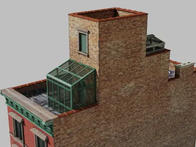 New York townhouse Low-poly 3D model