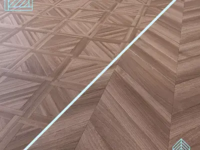 Parquet - Laminate - Wooden floor 2 in 1 Low-poly 3D model 109
