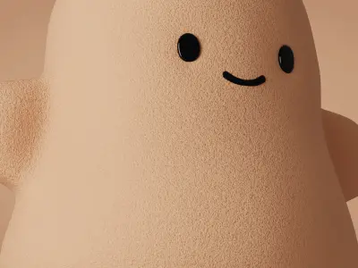 Sponge Character 3D Model Low-poly 3D model