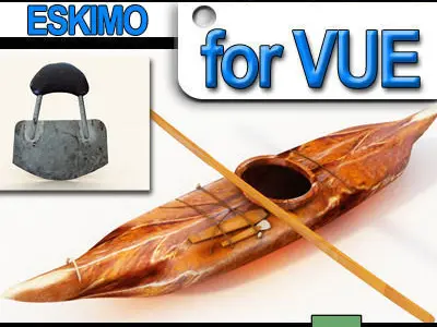 Eskimo Kayaks and Igloo Tools Package 3D model