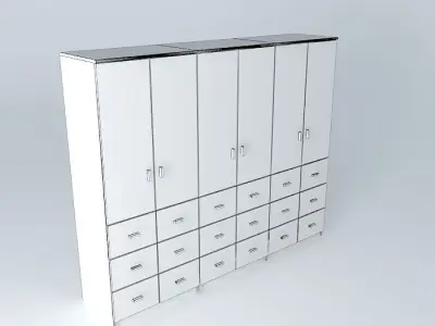 Grey cabinet Free 3D model