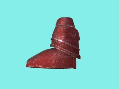 Sci-Fi Boots - Character Design - Megaman Style Low-poly 3D model