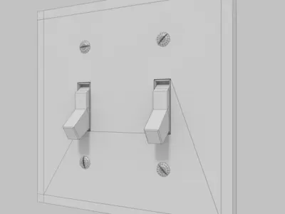 Light Switch Double Low-poly 3D model