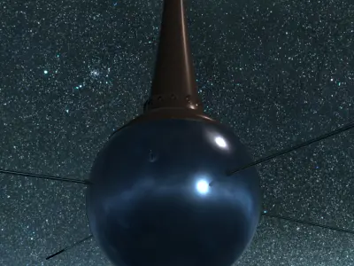 Vanguard 3 Satellite Low-poly 3D model