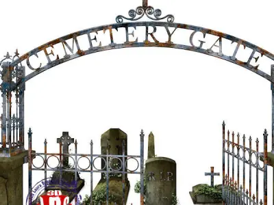 graveyard gate 3D model