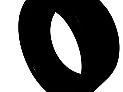 Futuristic Smart Ring Wearable Tech Low-poly 3D model