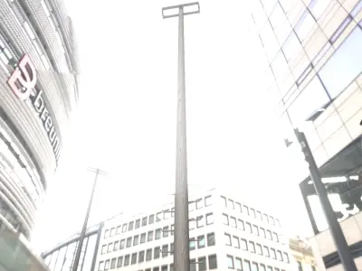 Wooden Electricity Pole With Ladder - Object 012 Low-poly 3D model