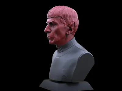 Mr Spock bust Leonard Nimoy 3D print model