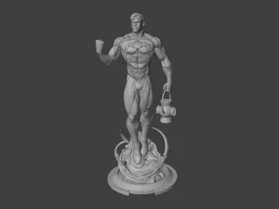 Green Lantern 3D Model STL 3D Printing Ready 3D print model