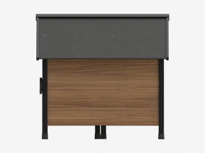 Outdoor Wooden Dog House 03 3D model