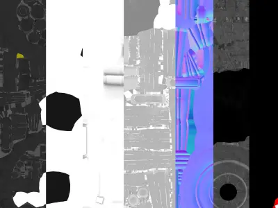 ID 10 Seeker Droid Model and Textures PBR 3D model