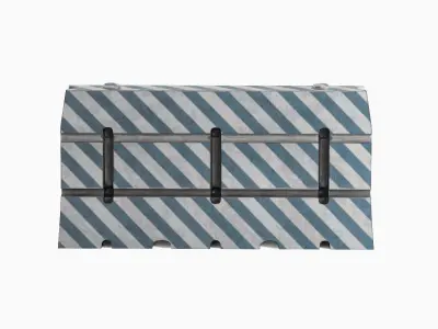 Dirty Traffic Barrier 05 3D model
