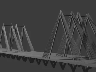 Worli SeaLink Bridge 3D model