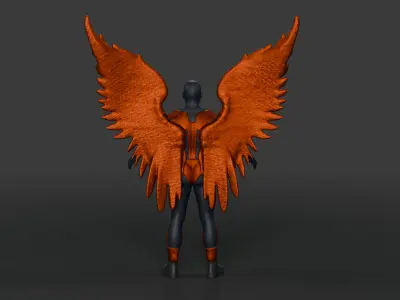 Celestial Vanguard Armored Superhero Character  Low-poly 3D model