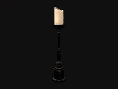 Medieval Candle V01 Low-poly 3D model
