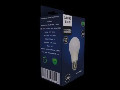 Colored Light Bulb - GAME READY PBR Low-poly 3D model
